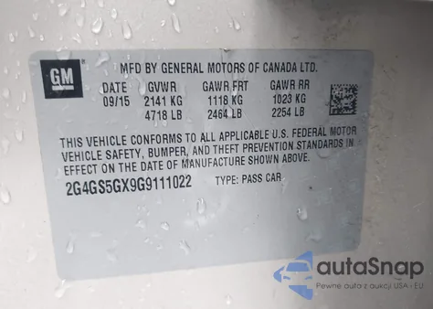 2016 Buick Regal Turbo Premium Ii из США, поврежденный, VIN 2G4GS5GX9G9111022